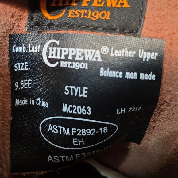 Chippewa Classic 2.0 6" Limited Edition British Brown Full Grain Boots 9.5 EE Wi - Picture 7 of 8